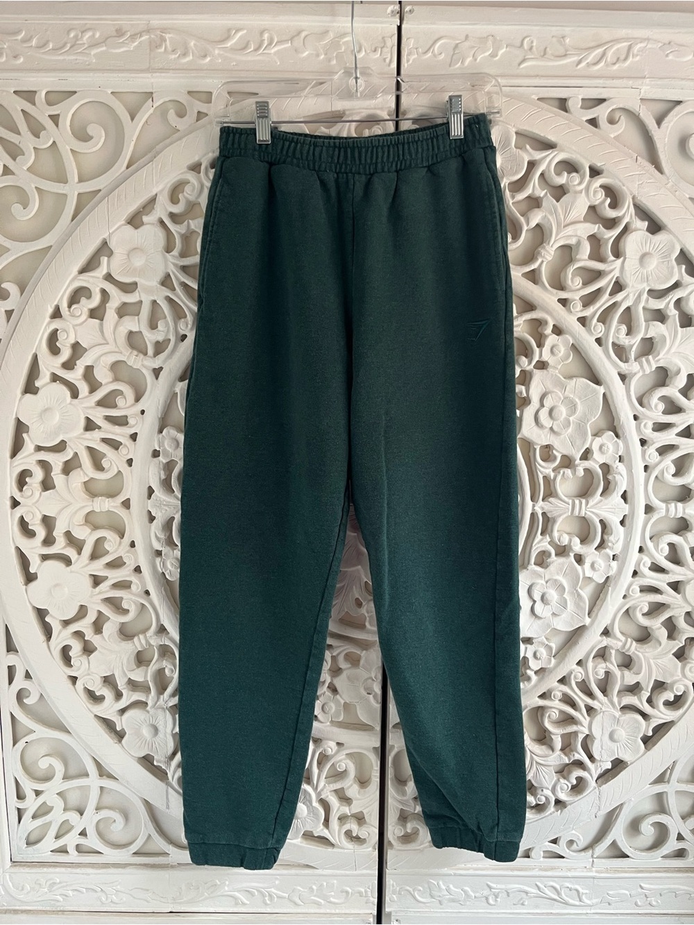 Gymshark Green Joggers XS High Waisted Sweatpants Athletic Lounge